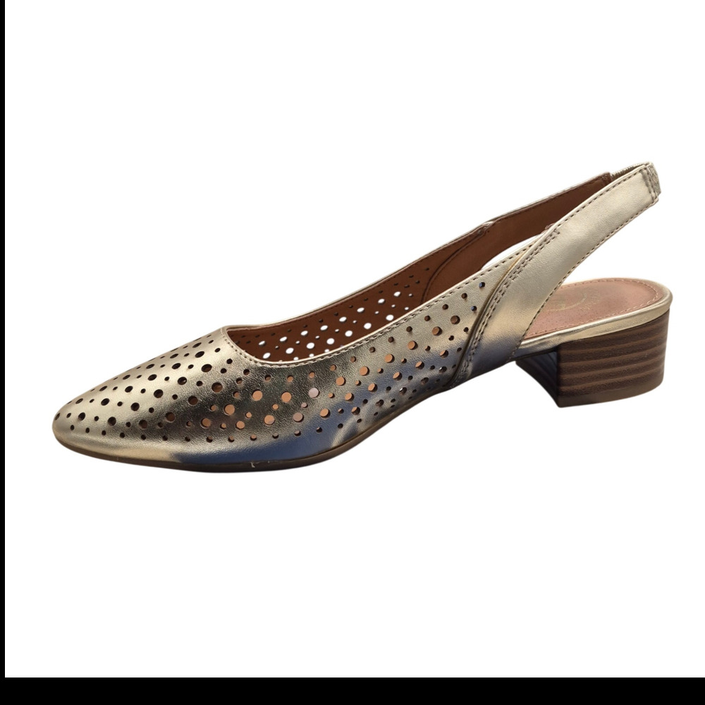 NEW WHITE MOUNTAIN Women's Boronic Low flat slingback Gold size  9M